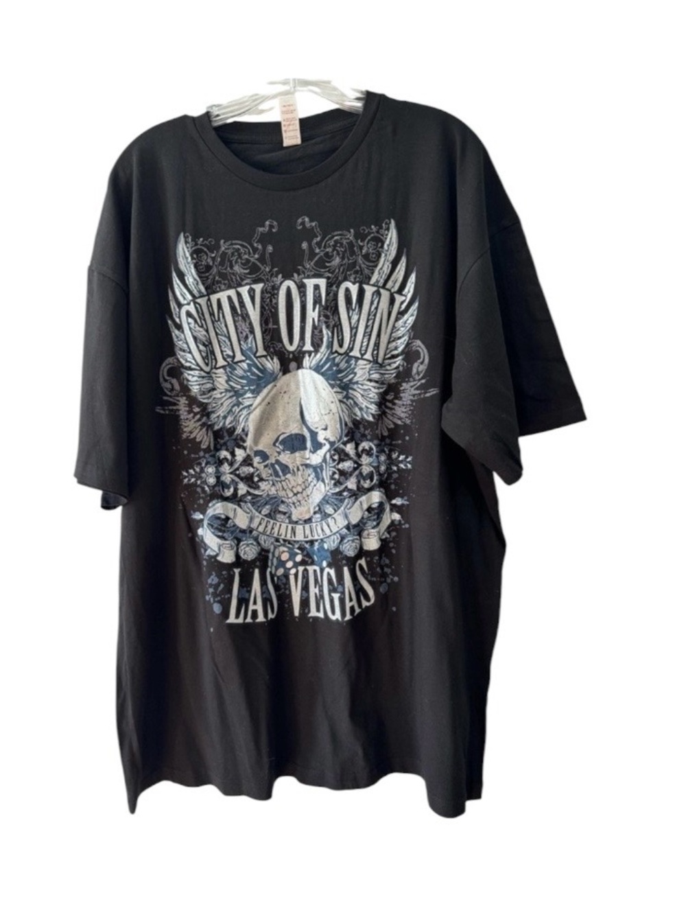 City of Sin Las Vegas Black Men’s T-shirt Size 2XL